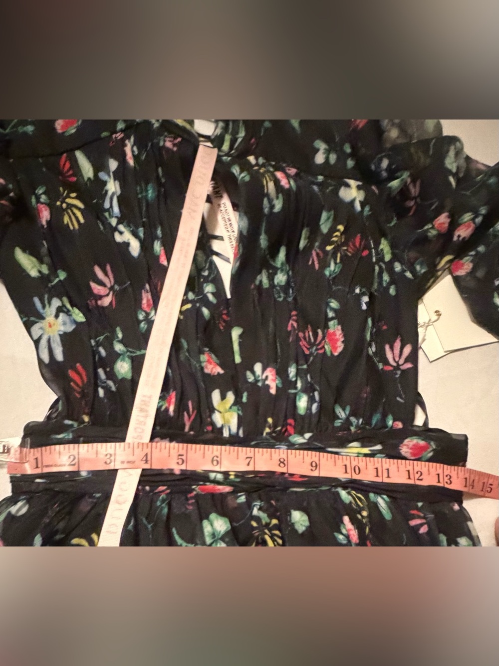 Mac Duggal Black Floral Keyhole Maxi Dress Sz 6 - Picture 6 of 6